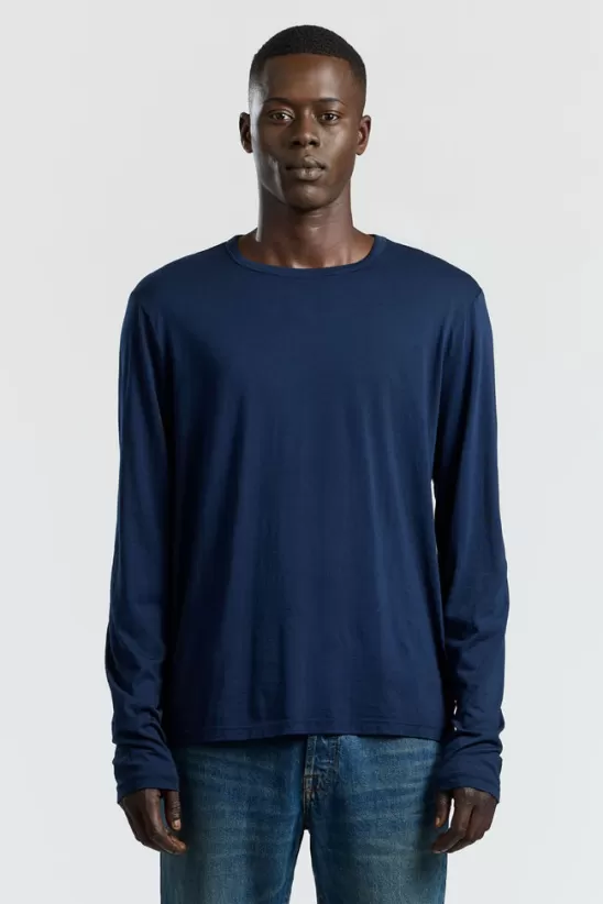 COTTONCITIZEN Shirts<Classic Crew Long Sleeve Shirt SuperNavy