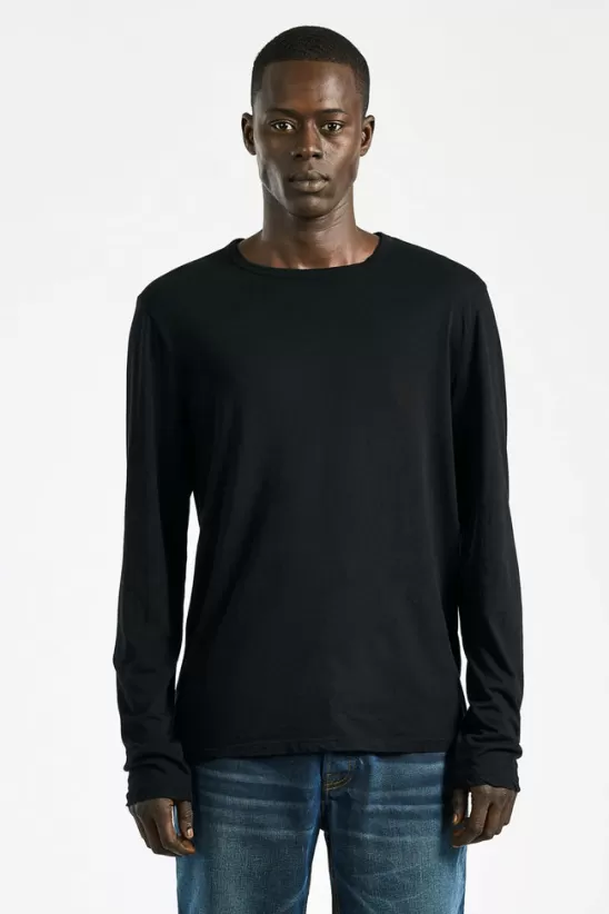 COTTONCITIZEN Shirts<Classic Crew Long Sleeve Shirt JetBlack