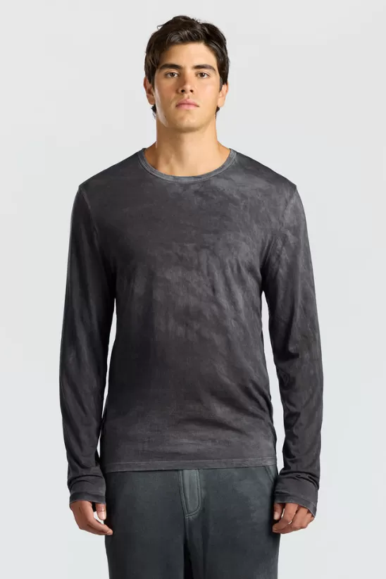 COTTONCITIZEN Shirts<Classic Crew Long Sleeve Shirt VintageCharcoal