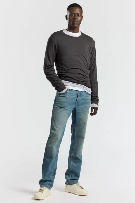 COTTONCITIZEN Shirts<Classic Crew Long Sleeve Shirt Charcoal