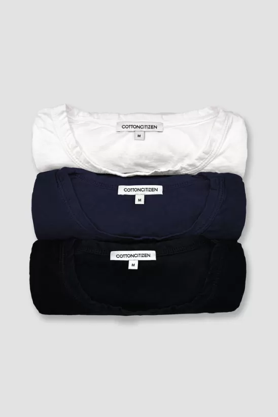 COTTONCITIZEN 3-packs<Classic Crew Long Sleeve Shirt (3-Pack) CorePack