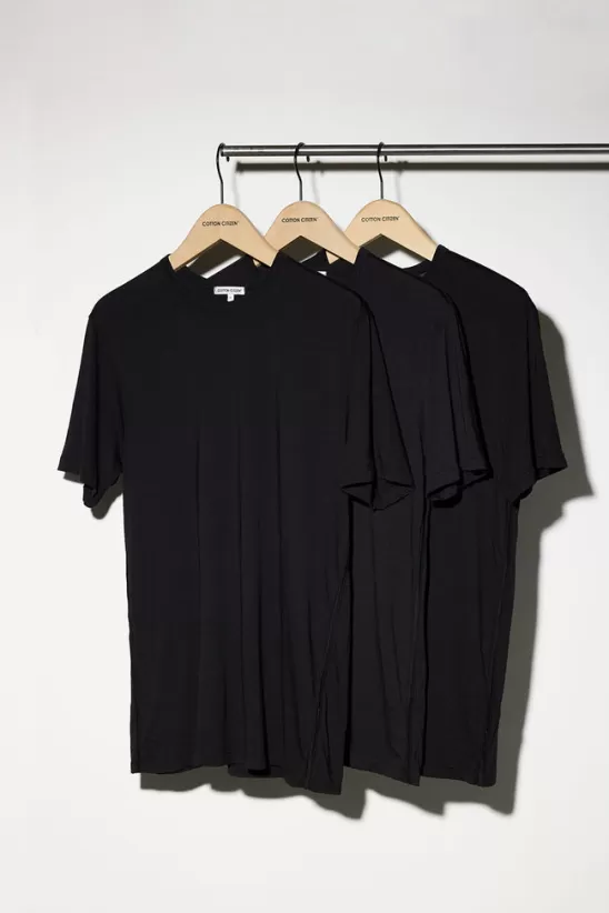 COTTONCITIZEN 3-packs<Classic Crewneck Tee (3-Pack) JetBlack