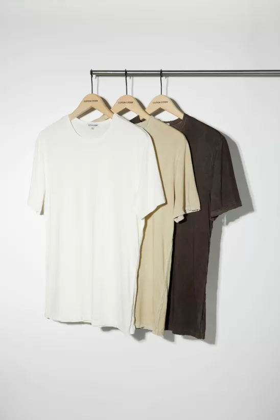 COTTONCITIZEN 3-packs<Classic Crewneck Tee (3-Pack) DesertPack