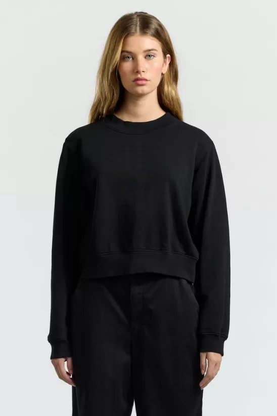 COTTONCITIZEN Sweatshirts<Milan Crew Sweatshirt JetBlack