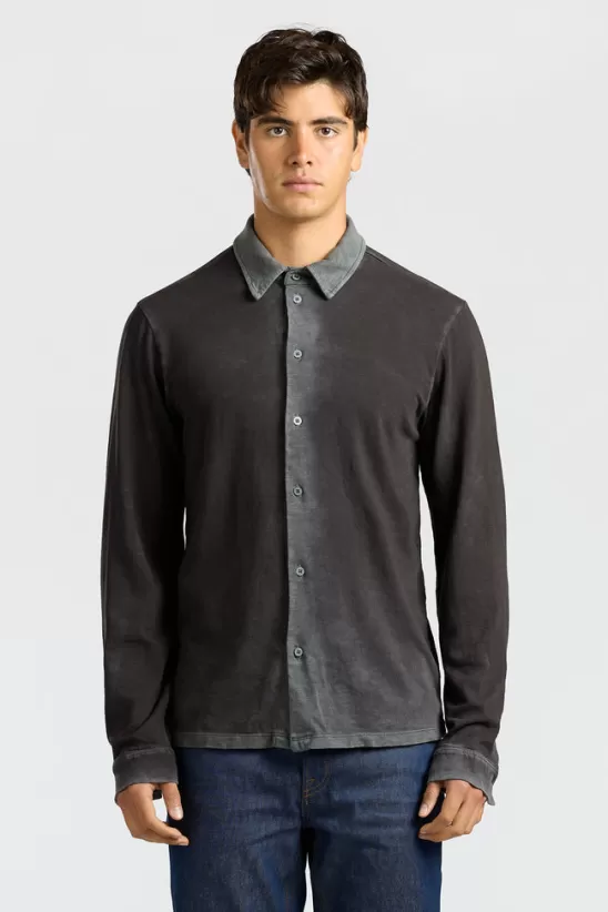 COTTONCITIZEN Shirts<Presley Buttondown VintageCharcoal