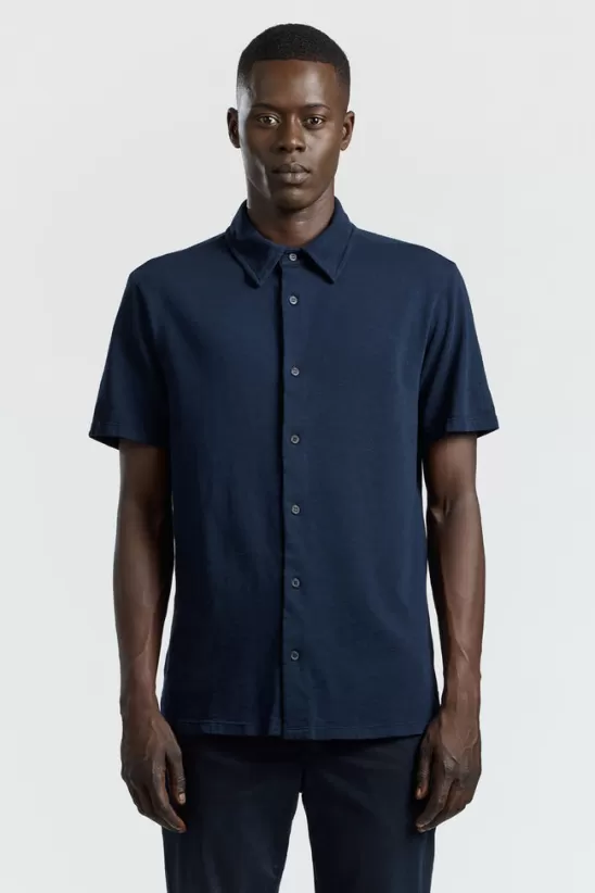 COTTONCITIZEN Shirts<Presley Short Sleeve Buttondown SuperNavy