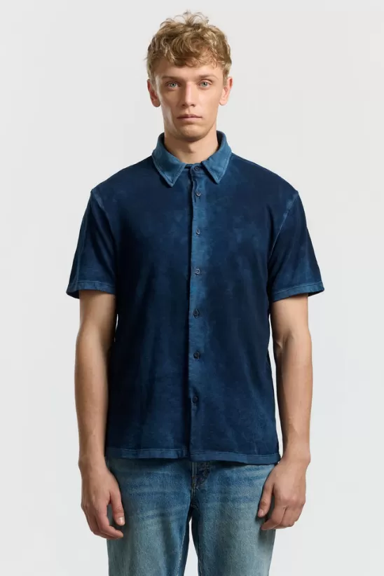 COTTONCITIZEN Shirts<Presley Short Sleeve Buttondown VintageNavy