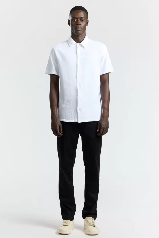 COTTONCITIZEN Shirts<Presley Short Sleeve Buttondown White