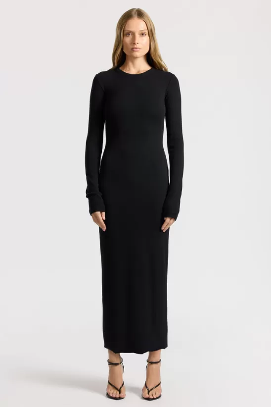 COTTONCITIZEN Dresses + Skirts<Verona Crewneck Maxi Dress JetBlack