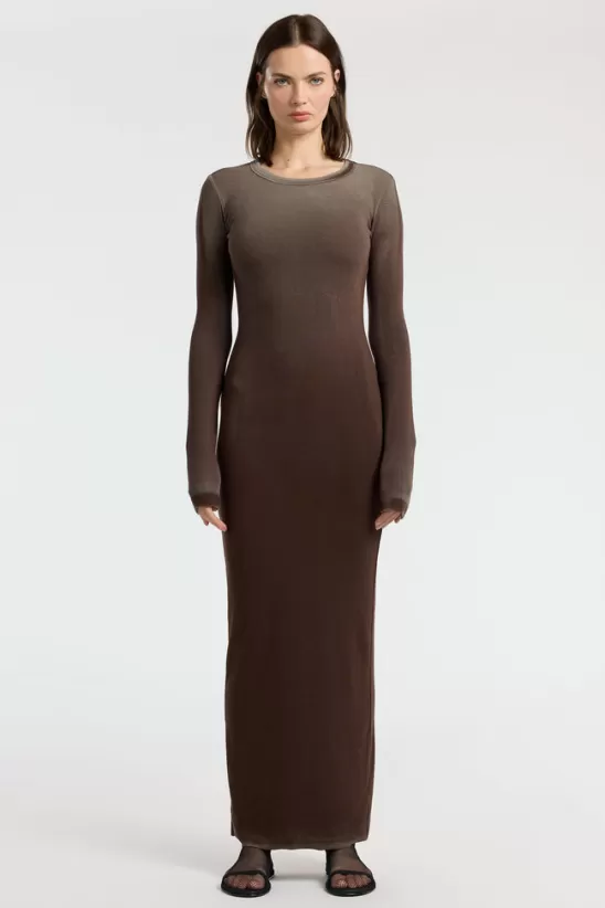 COTTONCITIZEN Dresses + Skirts<Verona Crewneck Maxi Dress ChocolateCast