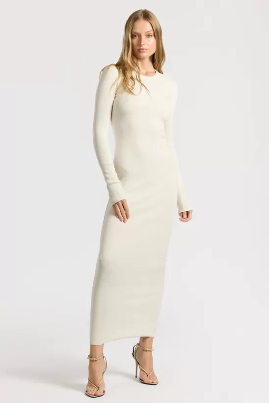 COTTONCITIZEN Dresses + Skirts<Verona Crewneck Maxi Dress Bone