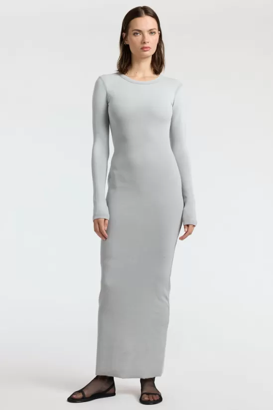 COTTONCITIZEN Dresses + Skirts<Verona Crewneck Maxi Dress SilverCast