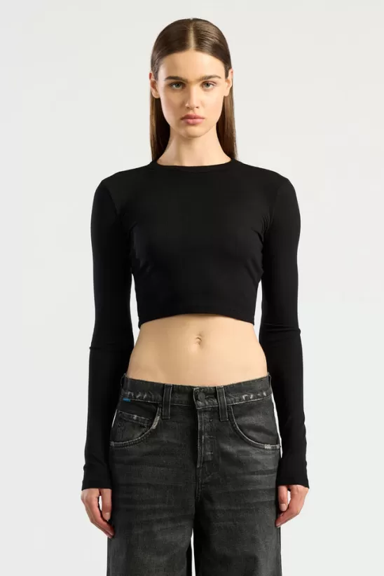 COTTONCITIZEN Shirts<Verona Crop Shirt JetBlack