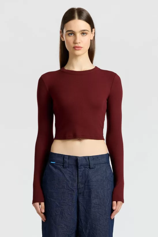 COTTONCITIZEN Shirts<Verona Crop Shirt RedWine