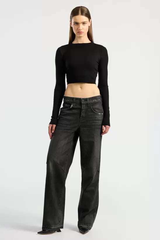 COTTONCITIZEN Shirts<Verona Crop Shirt JetBlack