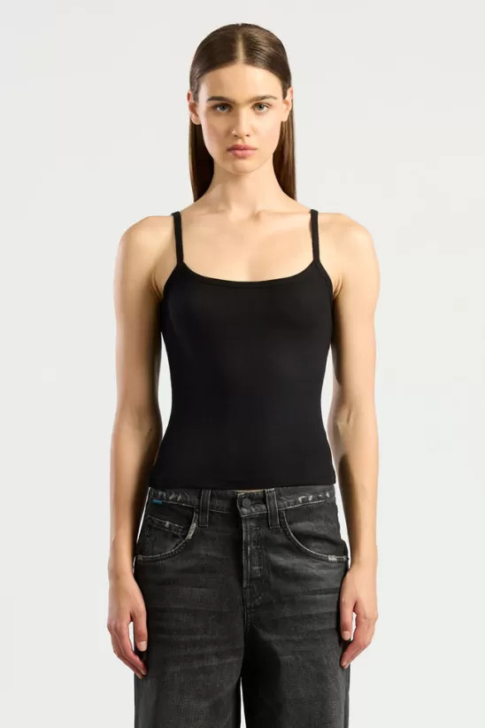 COTTONCITIZEN Tanks<Verona Spaghetti Tank JetBlack