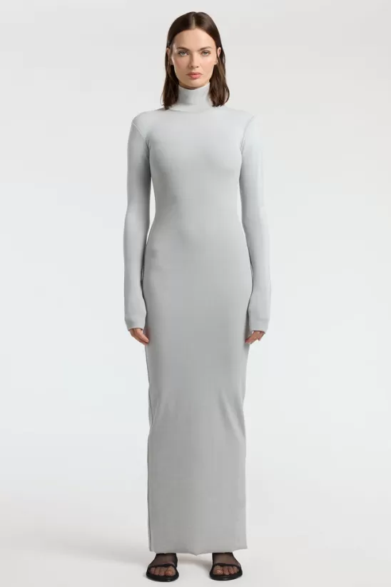 COTTONCITIZEN Dresses + Skirts<Verona Turtleneck Maxi Dress SilverCast