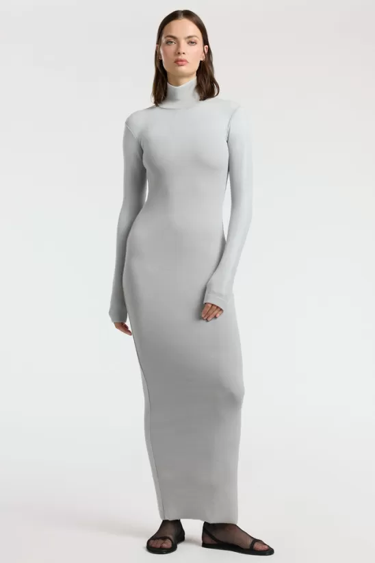 COTTONCITIZEN Dresses + Skirts<Verona Turtleneck Maxi Dress SilverCast