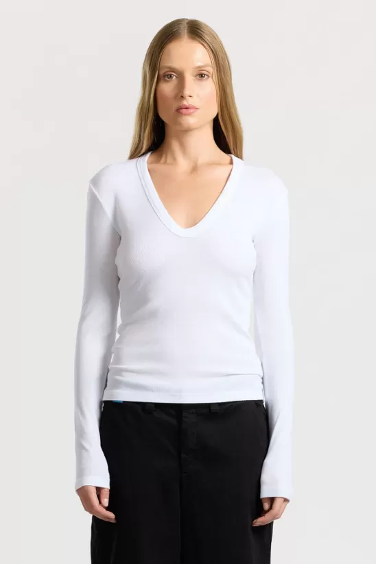 COTTONCITIZEN Shirts<Verona U-Neck Shirt White