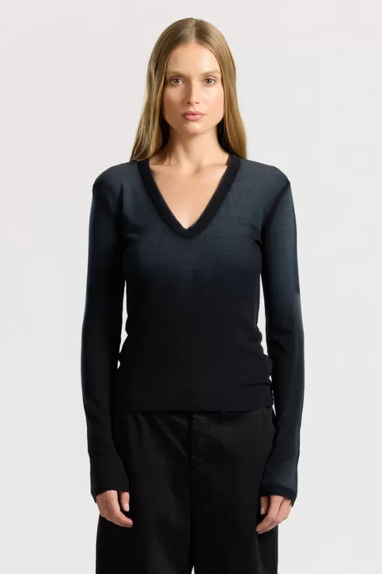 COTTONCITIZEN Shirts<Verona U-Neck Shirt BlackCast